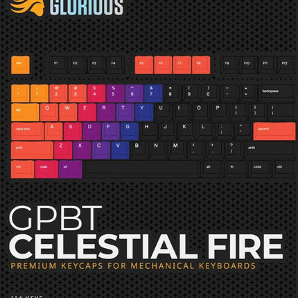 GLORIOUS GPBT Keycaps Cherry Profile (Celestial Fire)