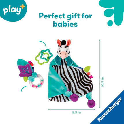 Ravensburger Play+ My First Snuggle Friend – Zebra | Cozy Comfort & Sensory Play | Encourages Emotional Development