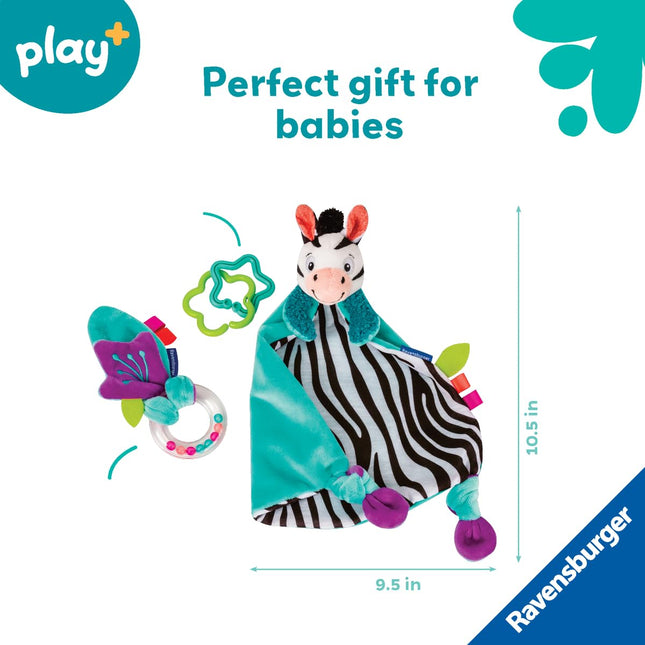 Ravensburger Play+ My First Snuggle Friend – Zebra | Cozy Comfort & Sensory Play | Encourages Emotional Development