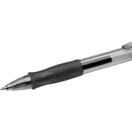 Bolígrafo de gel retráctil Bic Gel-ocity, punta mediana (0.7 mm), negro, 4 unidades