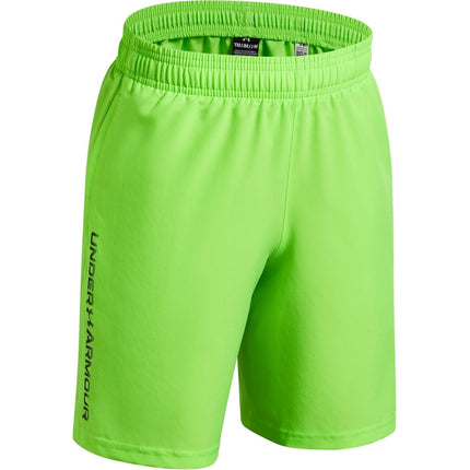Under Armour Boys UA Tech Woven Wordmark Shorts Hyper Green 9-10 Years