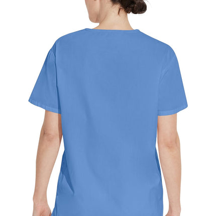 Hauts de gommage Dickies EDS Signature pour hommes, col en V multi-poches en popeline brossée douce 81906, bleu ciel, 3XL