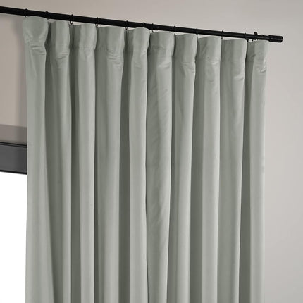 HPD Half Price Drapes Blackout Curtain Signature Velvet - Extra Wide VPCH-VET160401-120 (1 Panel), 100 X 120, Reflection Grey