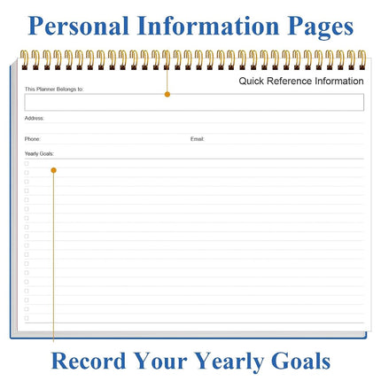 Weekly Productivity Planner - 8.5" x 11" Dashboard Desk Notepad Has 6 Focus Areas to List Tasks for Goals, Projects, Clients, Academic or Meal-Organize Your Daily Work Efficiently, 54 Weeks, Blue
