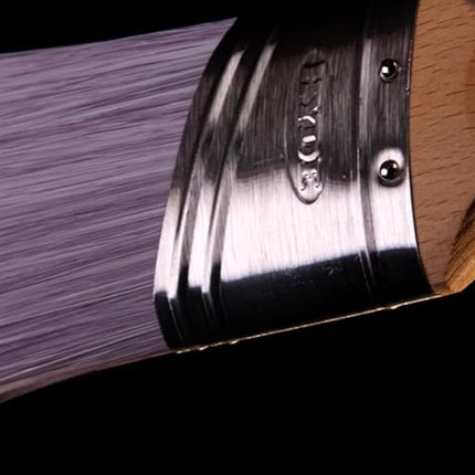 Hyde E-Volution Oval, Polyester SRT Filament Stiff Blend with Wood Handle, 2", 47321 Paint Brush, 2" Wide