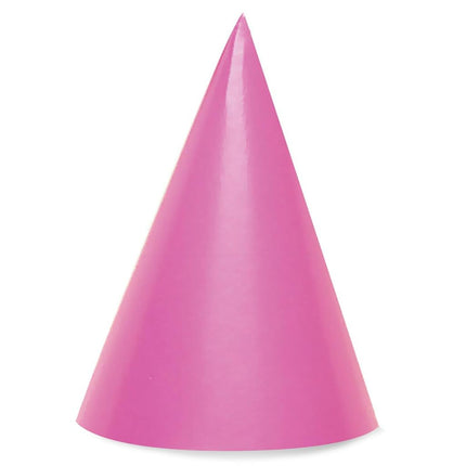 Unique Party 9091M - Party Hats - Assorted Colours - Pack of 8