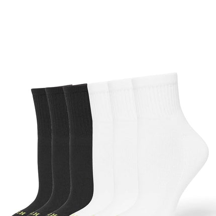 HUE Women's Mini Crew 6-pack Socks, Multi, One Siz