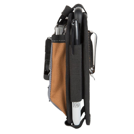 Dickies Funda Grande para Teléfono de 2 Compartimentos, Clip de Acero de Ajuste Universal para Cinturón de Herramientas, Correa de Seguridad para Teléfono, Mosquetón para Guardar Llaves de Clip Rápido