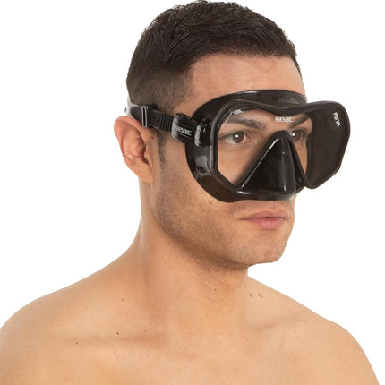 SEAC Ajna, frameless Scuba Diving Mask with wide view, 100% silicone skirt