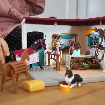 Schleich Horse Club - 67Pc Horse Shop Playset - Kids Ages 5+ | 42568