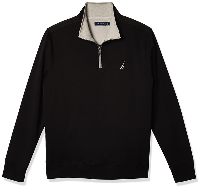 Nautica Men's 1/4 Zip Pieced Fleece Sweatshirt, Tr