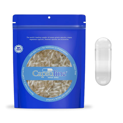 Capsuline - Size 00 Clear Empty Gelatin Capsules -