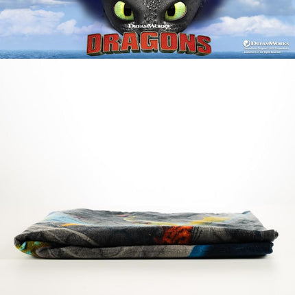 Franco Comment entraîner votre dragon Krokmou serviette de bain/piscine/plage super douce en coton pour enfants, 58 po x 28 po (produit sous licence officielle)