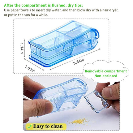 JohnBee Pill Cutter | Best Pill Cutter for Small or Large Pills | Design in The USA| Cuts Vitamins | Pill Splitter with Shield | Keychain Pill Holder As Bonus