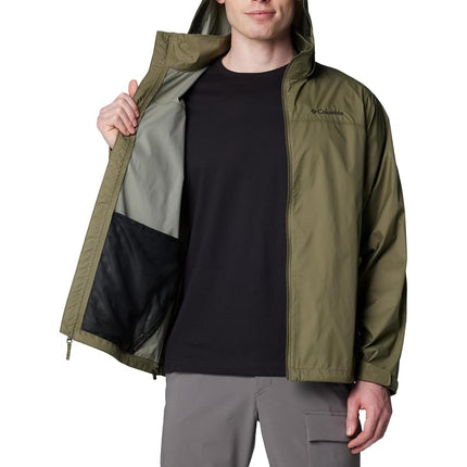 Columbia Men's Glennaker Lake II Rain Jacket, Stone Green, 6X Big