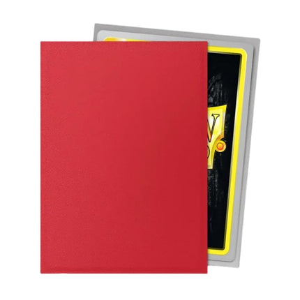 Dragon Shield | Matte Dual Standard Size Card Sleeves | 100ct - Smooth & Tough Premium TCG Sleeves - Compatible with Pokemon, One Piece, and Magic: The Gathering | Crimson & Silver