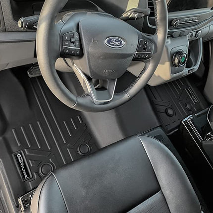 SMARTLINER All Weather Custom Fit First Row (1 Piece) Floor Mat Liner Compatible with 2022-2023 Ford E-Transit (Cargo Van)