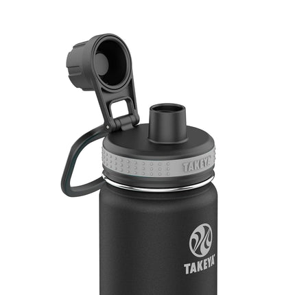 Bouteille d'eau isotherme Takeya Originals en acier inoxydable, 0,7 litre / 24 onces, noire
