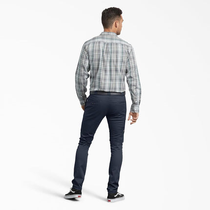 Dickies Pantalones de trabajo ajustados para hombre, azul marino oscuro, 28W x 30L
