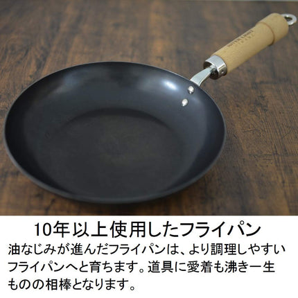 Riverlight Kyoku Japan J1613 Iron Egg Frying Pan, Small, Iron Nitride, IH Compatible, Rust Resistant, Made in Japan