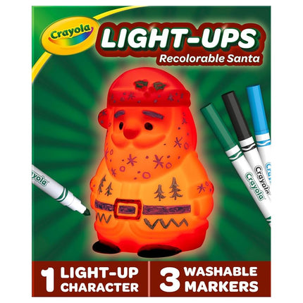 CRAYOLA Light Ups: Santa | Washable Santa Christmas Night Light | Colour, Wash, Repeat! | Batteries Not Included | For Ages 3+