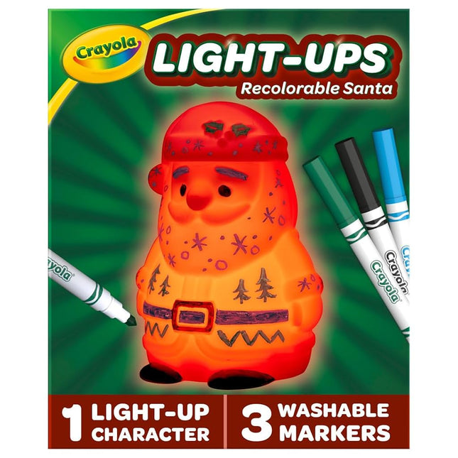 CRAYOLA Light Ups: Santa | Washable Santa Christmas Night Light | Colour, Wash, Repeat! | Batteries Not Included | For Ages 3+