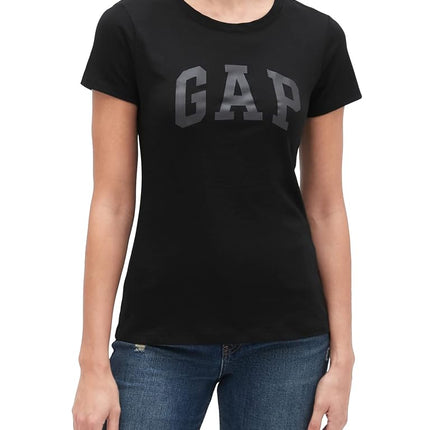 GAP Women's V SS CLSC Tee T-Shirt, True Black, S