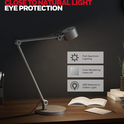 Honeywell 01A Sunturalux LED Desk Lamp with Swing Arm for Desk Craft