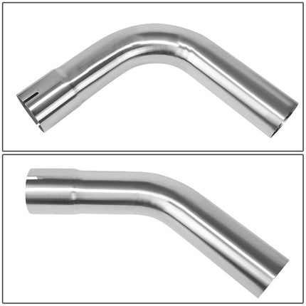 DNA MOTORING 8Pcs 3 Inches Stainless Steel DIY Custom Exhaust Tubing Mandrel Bend Pipes Straight & U-Bend Kit, Universal Fit, ZTL-30SS-8P