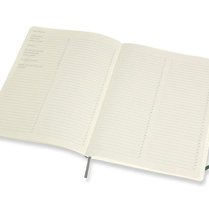 Moleskine - Pro Notebook, Professional Notebook Ideal for Office & Work - Soft Cover and Elastic Closure - Size Extra Large 19 x 25 - Colour Forest Green, 192 Pages