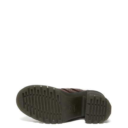 Dr. Martens Women's Eviee Platform, Dark Brown Pull Up, 11