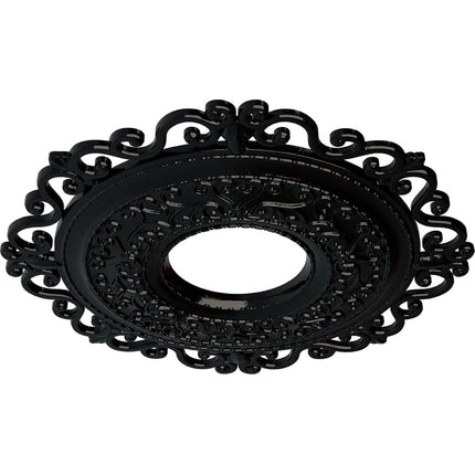Ekena Millwork CM22ORBPS Ceiling Medallion, Black Pearl