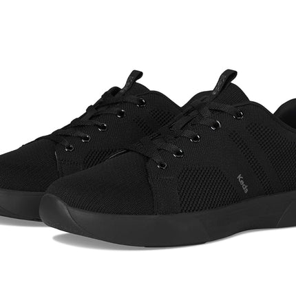 Keds Women's Blisswalk Lace-up Sneaker, Black/Black Knit, 8.5