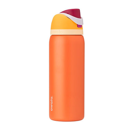 Bouteille d'eau isotherme Owala FreeSip en acier inoxydable avec paille pour le sport, les voyages et l'école, sans BPA, 946 ml, Citrus Crush