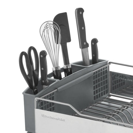 KitchenAid KNS896BXGRA Escurridor de platos de tamaño completo, acero inoxidable, gris claro