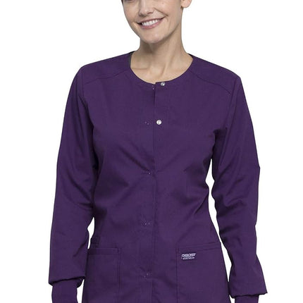 Cherokee Women's Snap Front Long Sleeve Warm-Up Ja