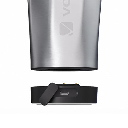 VOLTRX ChillMix Shaker Bottle Insulated Stainless Steel - USB C Rechargeable Electric Protein Shake Mixer, Shaker Cups for Protein Shakes and MealReplacement,(Chrome Steel)