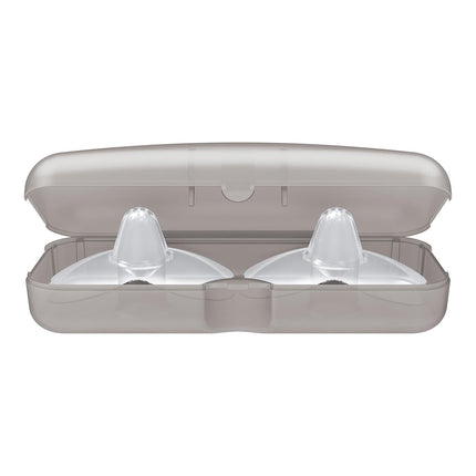 Dr. Brown's Butterfly Breastfeeding Nipple Shields for Protecting Sore, Flat or Inverted Nipples, Essential for Latching Difficulties with Microwave Sterilizer Carrying Case, 24mm