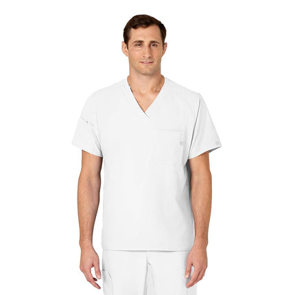 WonderWink 6355AWHITXL W123 Men's V-Neck Top, Whit