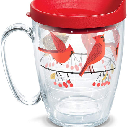Tervis 1318407 Gobelet isotherme Cardinals avec enveloppe et couvercle 473 ml - Tritan transparent