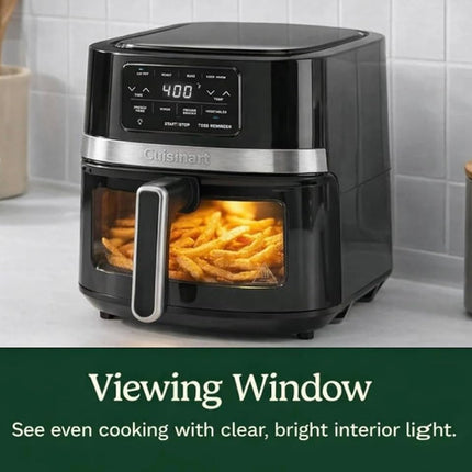 Cuisinart Air Fryer Oven, Stainless Steel Air Fryer, 4.5-Qt Fryer Basket, Dishwasher-Safe Parts with 4 Presets for Roast, Bake, Broil, Air Fry & Keep Warm, Quick & Easy Meals, AIR-160, Black