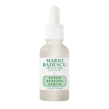 Mario Badescu Super Peptide Serum for All Skin Types, Reduces the Look of Dry Lines and Wrinkles, Formulated with Sodium Hyaluronate and Peptides, 1 FL OZ