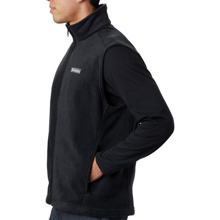 Columbia Chaleco de Forro Polar Steens Mountain para Hombre, Negro, 2X
