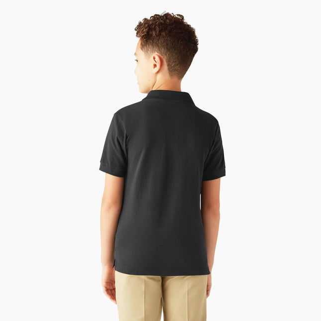 Polo piqué de manga corta Dickies para niños, negro, talla XX-Small 4