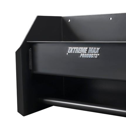 Extreme Max 5001.6122 Aluminum Hand Cleaning Station Organizer for Enclosed Race Trailer, Shop, Garage, Storage - Black
