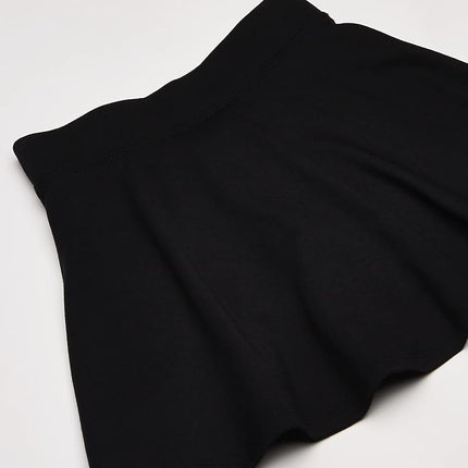 The Children's Place Skort Ponte de Punto para Niña, Color Negro Sólido, Talla Grande