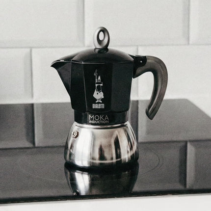 Bialetti - Moka Induction Coffee Maker, Suitable for all types of hobs, 2 Espresso Cups (100 Ml), Black