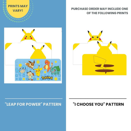Franco Pokemon Pikachu Bath/Pool/Beach Soft Cotton Terry Hooded Towel Wrap, 24" x 50" Kids