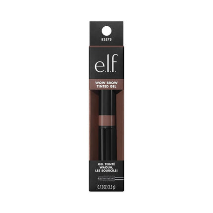 e.l.f., Wow Brow Gel, Volumizing, Buildable, Wax-Gel Hybrid, Creates Full, Voluminous-Looking Brows, Locks Brow Hairs In Place, Brunette, Fiber-Infused, 0.12 Oz