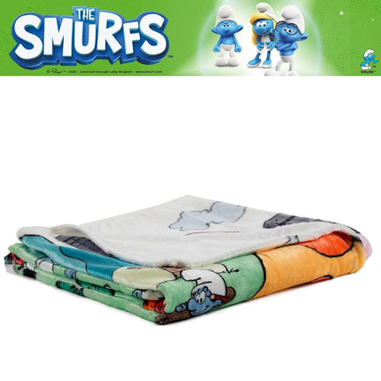 Franco Collectibles The Smurfs Bedding Super Soft Cozy Plush Throw, 46 in x 60 in, (Officially Licensed Product)